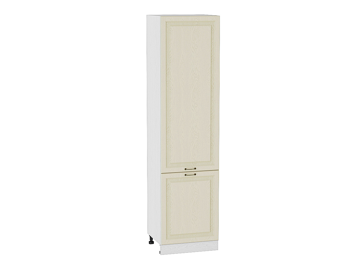 Шкаф пенал с 2-мя дверцами Ницца П 600Н (для верхних шкафов высотой 920) Дуб крем-Белый