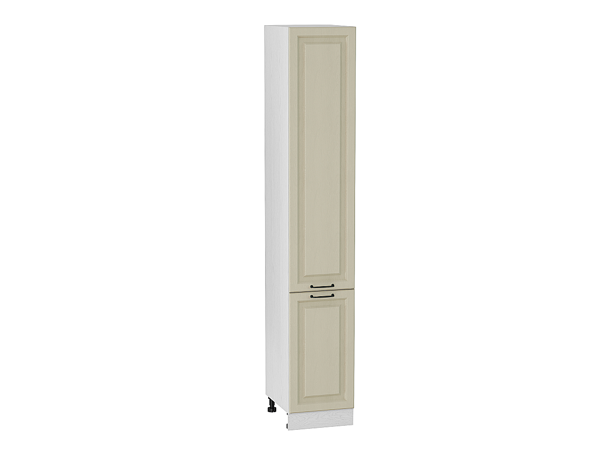 Шкаф пенал с 2-мя дверцами Ницца П 400Н (для верхних шкафов высотой 920) Дуб крем-Белый