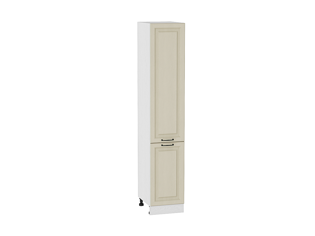 Шкаф пенал с 2-мя дверцами Ницца ШП 400 (для верхних шкафов высотой 720) Дуб крем-Белый