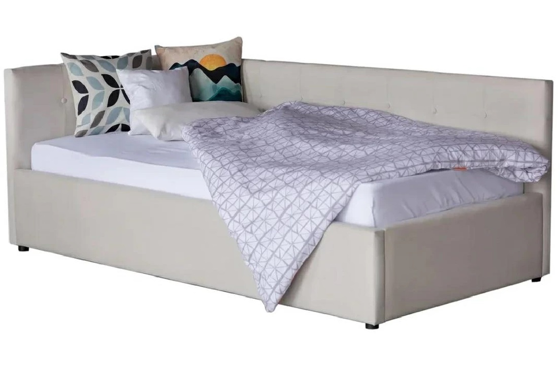 Односпальная кровать-тахта Bonna 900, БП/М, ткань, Бежевый