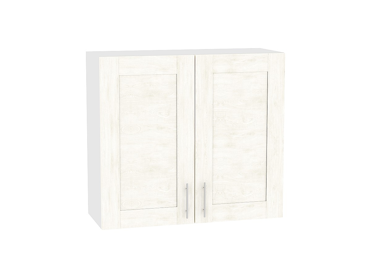 Шкаф верхний с 2-мя дверцами Лофт В 809 Nordic Oak-Белый