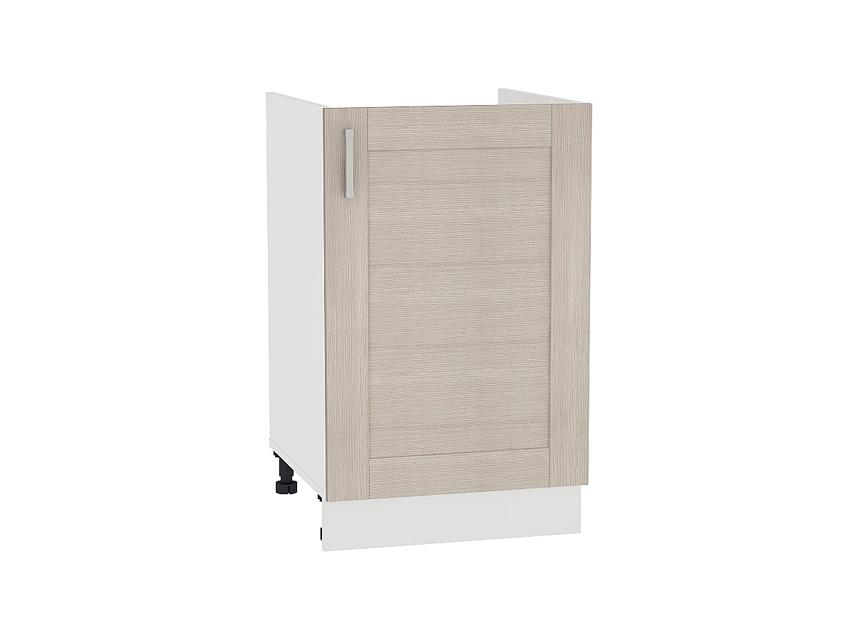 Шкаф нижний под мойку с 1-ой дверцей Лофт НМ 600 Cappuccino Veralinga-Белый