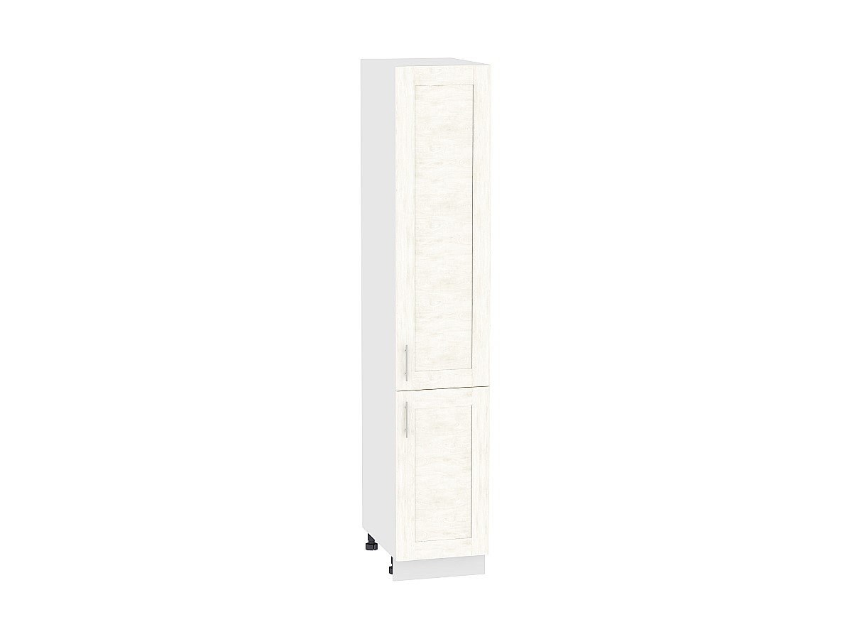 Шкаф пенал с 2-мя дверцами Лофт ШП 400Н (для верхних шкафов высотой 920) Nordic Oak-Белый