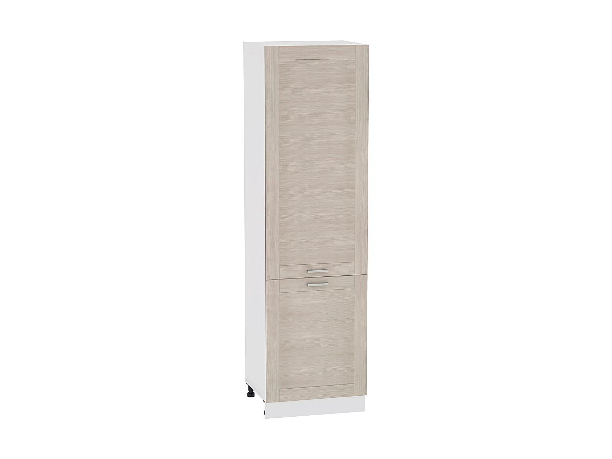 Шкаф пенал с 2-мя дверцами Лофт ШП 600Н (для верхних шкафов высотой 920) Cappuccino Veralinga-Белый