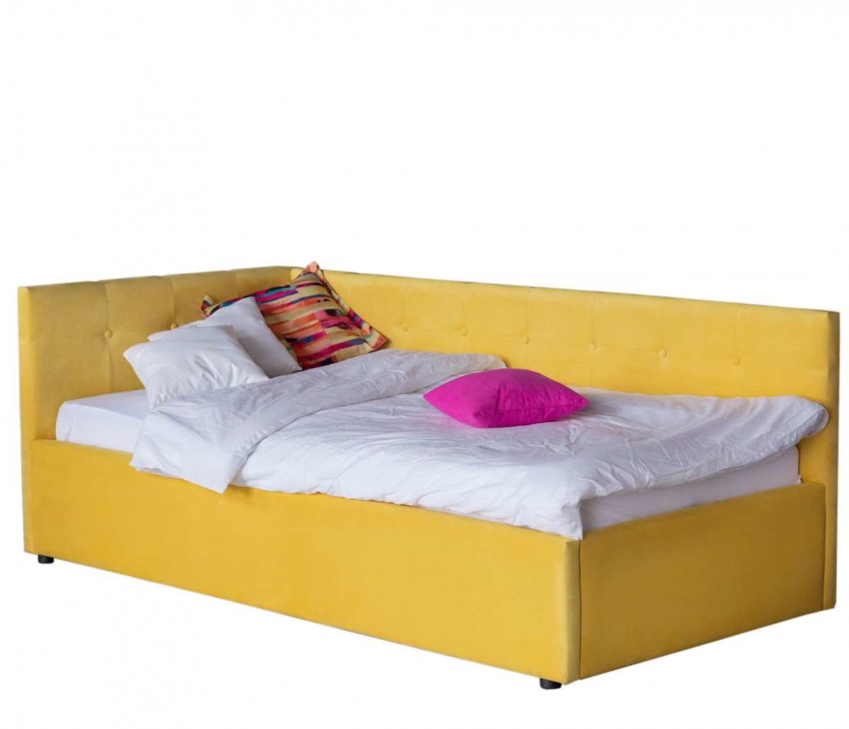Односпальная кровать-тахта Colibri 800 желтая с подъемным механизмом