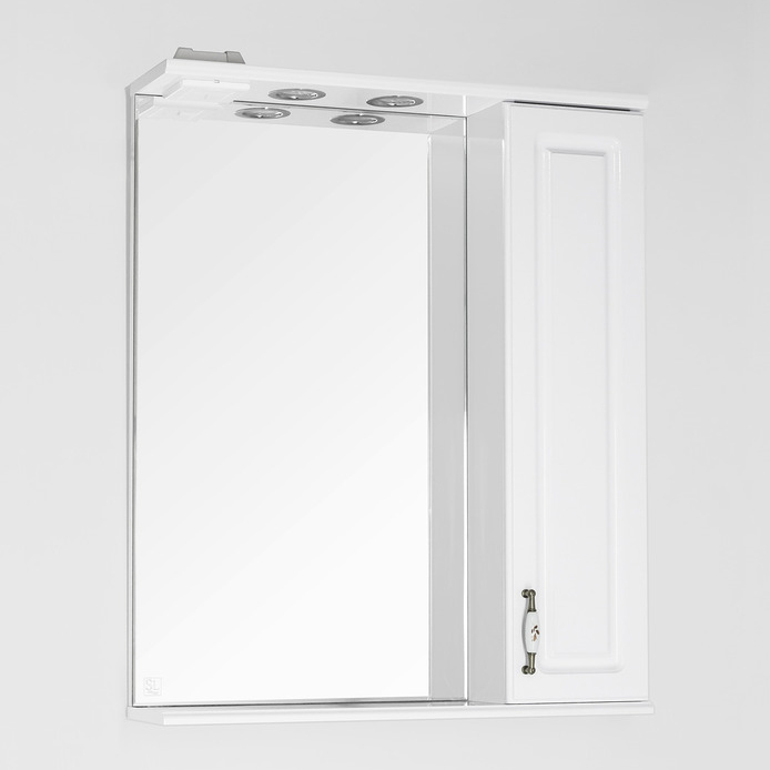 Зеркальный шкаф Style Line Олеандр-2 65, белый
