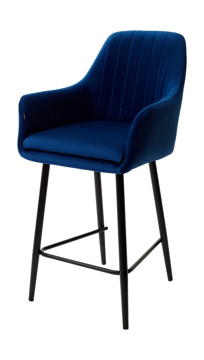 Полубарный стул Роден Premier 22 Синий, велюр (H=65cm), M-City