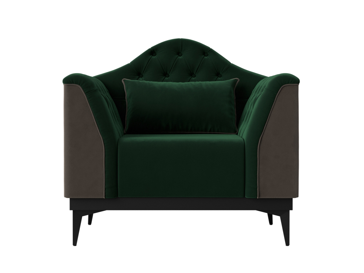 Кресло Флорида велюр зеленый коричневый 
