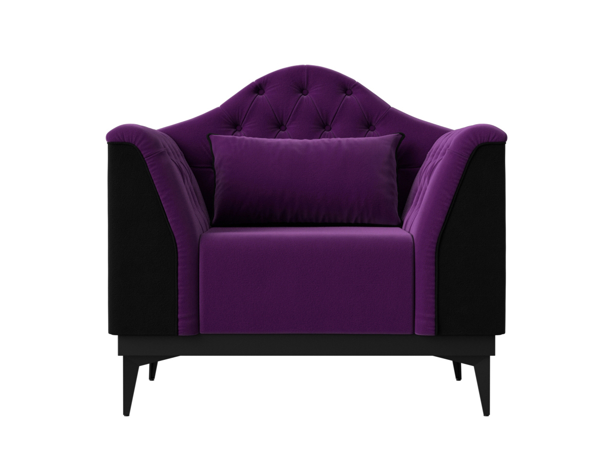 Кресло Флорида микровельвет фиолетовый черный 