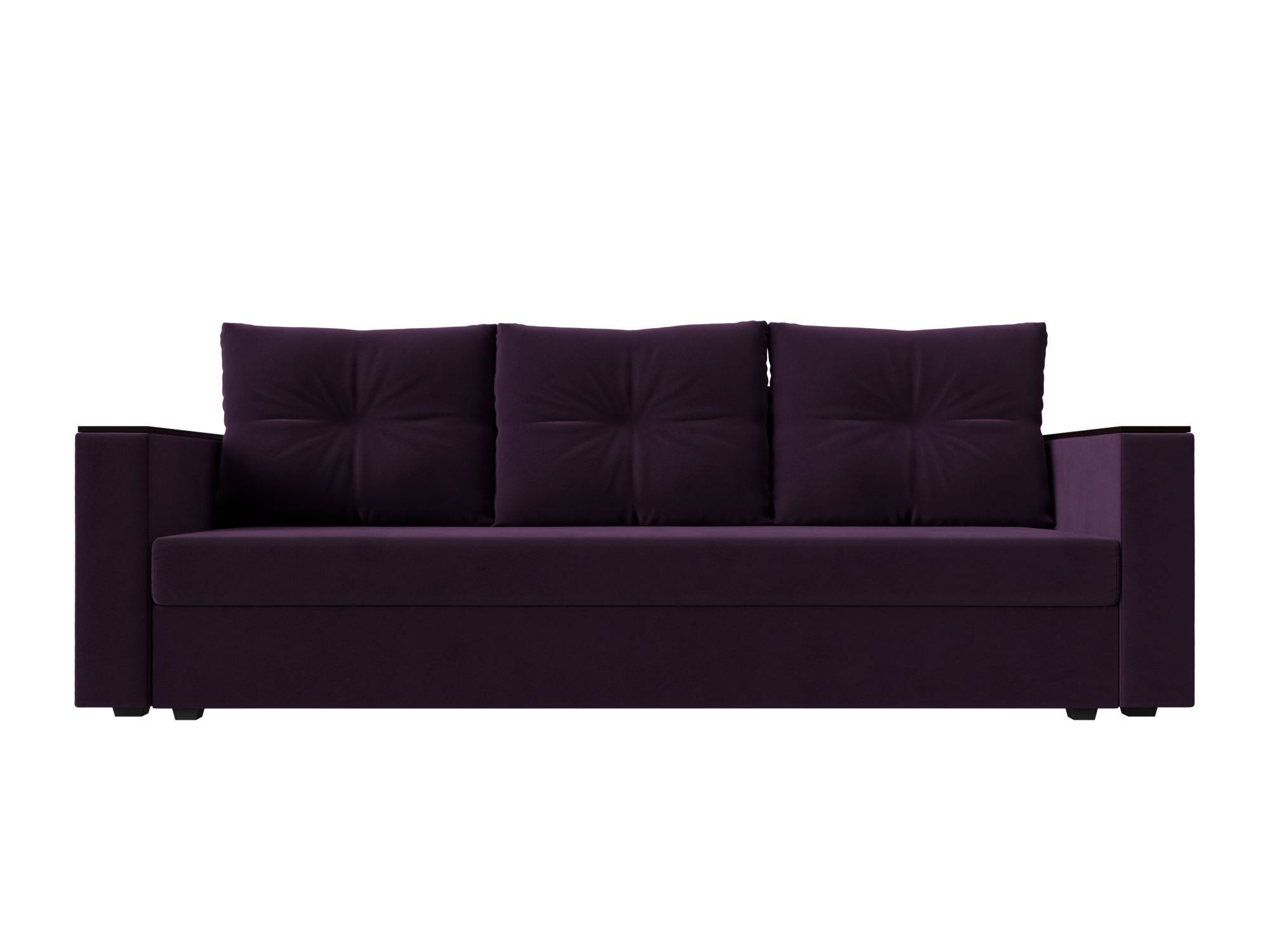 Прямой диван Атланта Лайт Б/С велюр фиолетовый