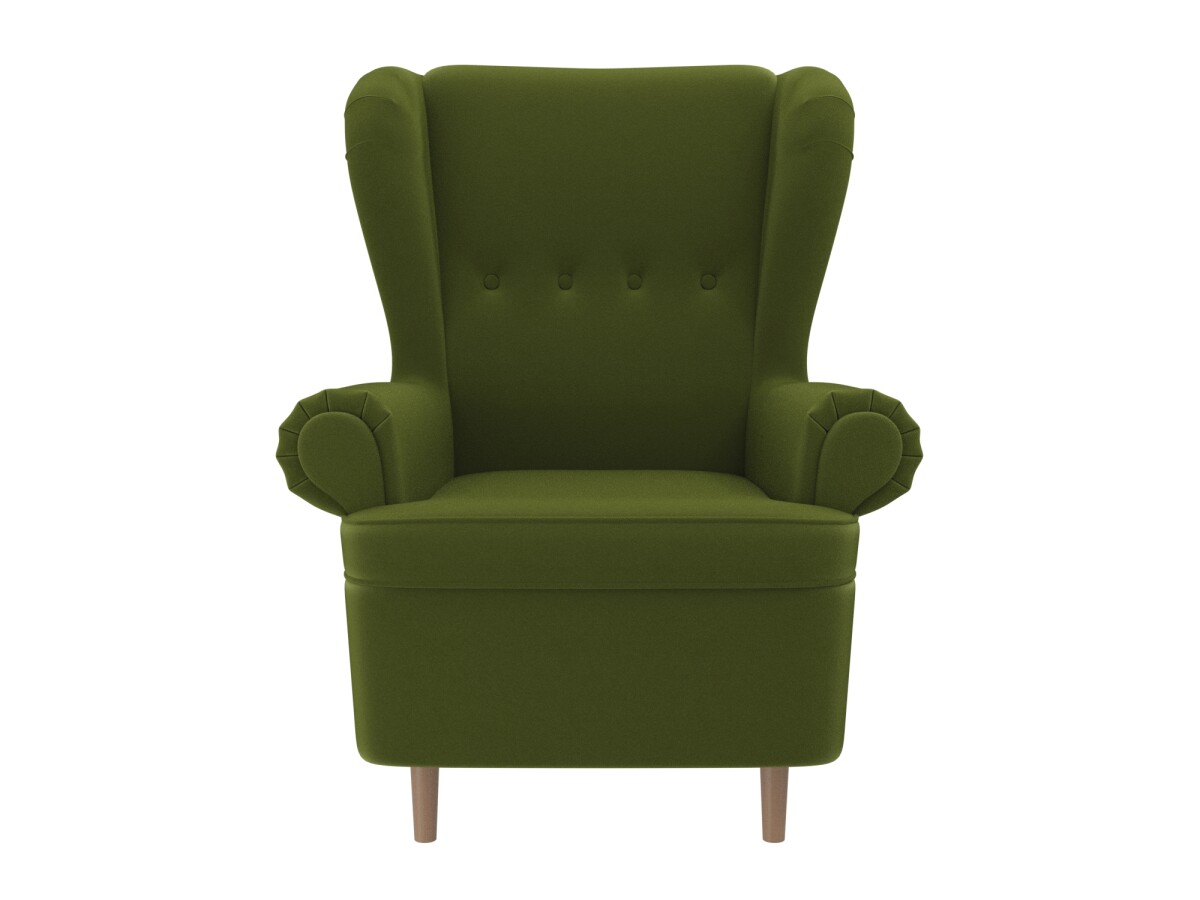 Кресло Торин Микровельвет Зеленый
