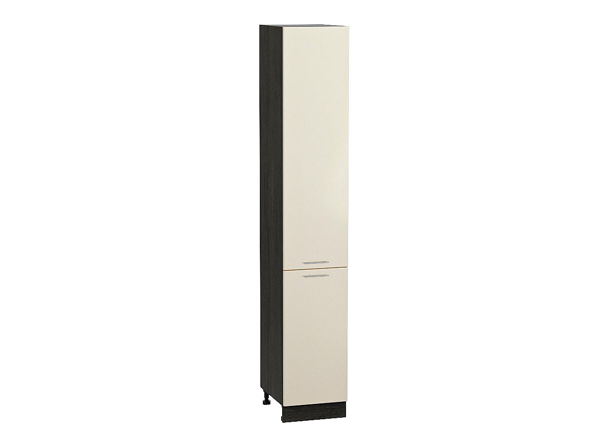 Шкаф пенал с 2-мя дверцами Валерия-М ШП 400 (для верхних шкафов высотой 920) Бежевый металлик-Венге