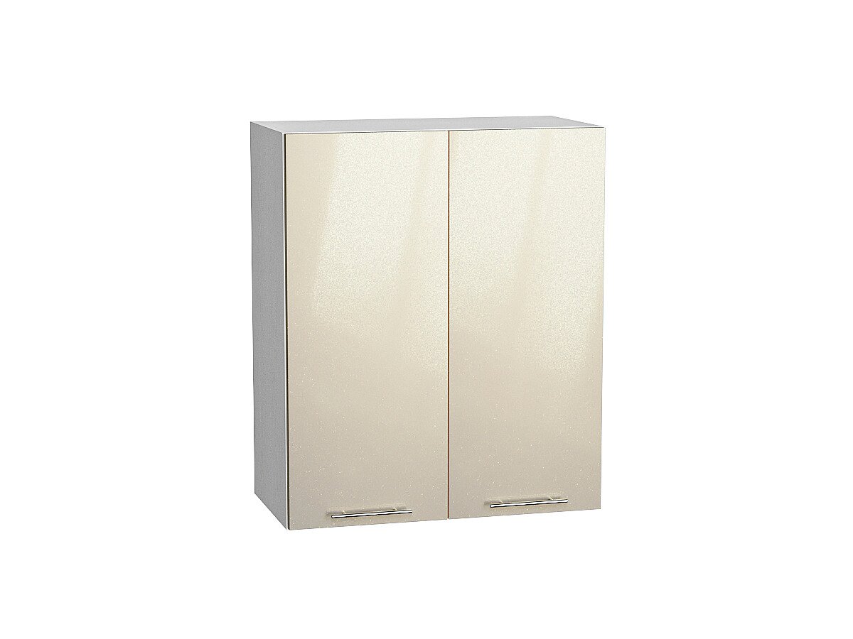 Шкаф верхний с 2-мя дверцами Валерия-М В 600 Бежевый металлик-Белый