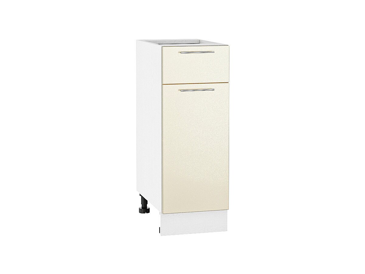 Шкаф нижний с 1-ой дверцей и ящиком Валерия-М Н 300 Бежевый металлик-Белый