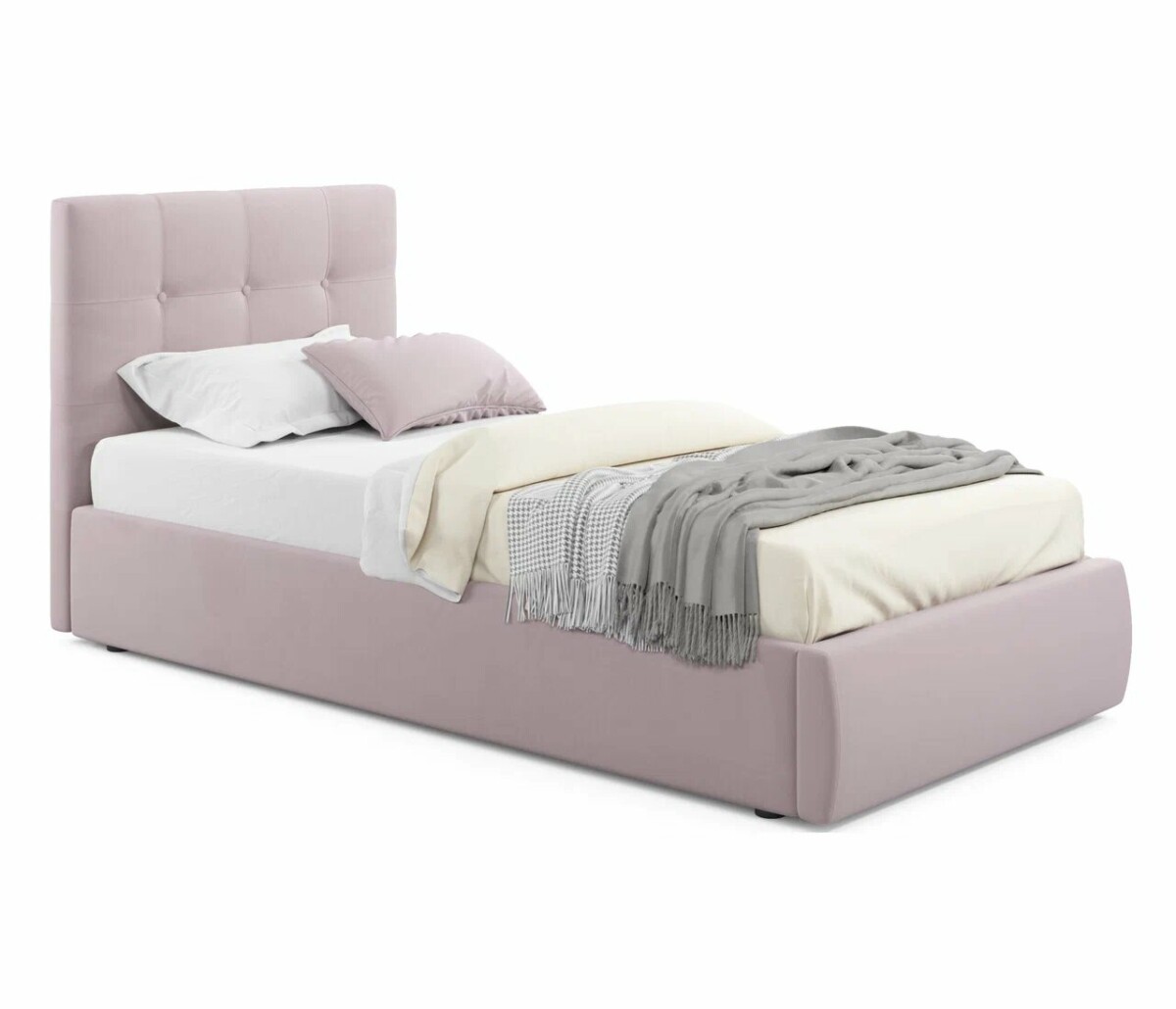 Мягкая интерьерная кровать "Селеста"  900, П/М, ткань, Лиловая