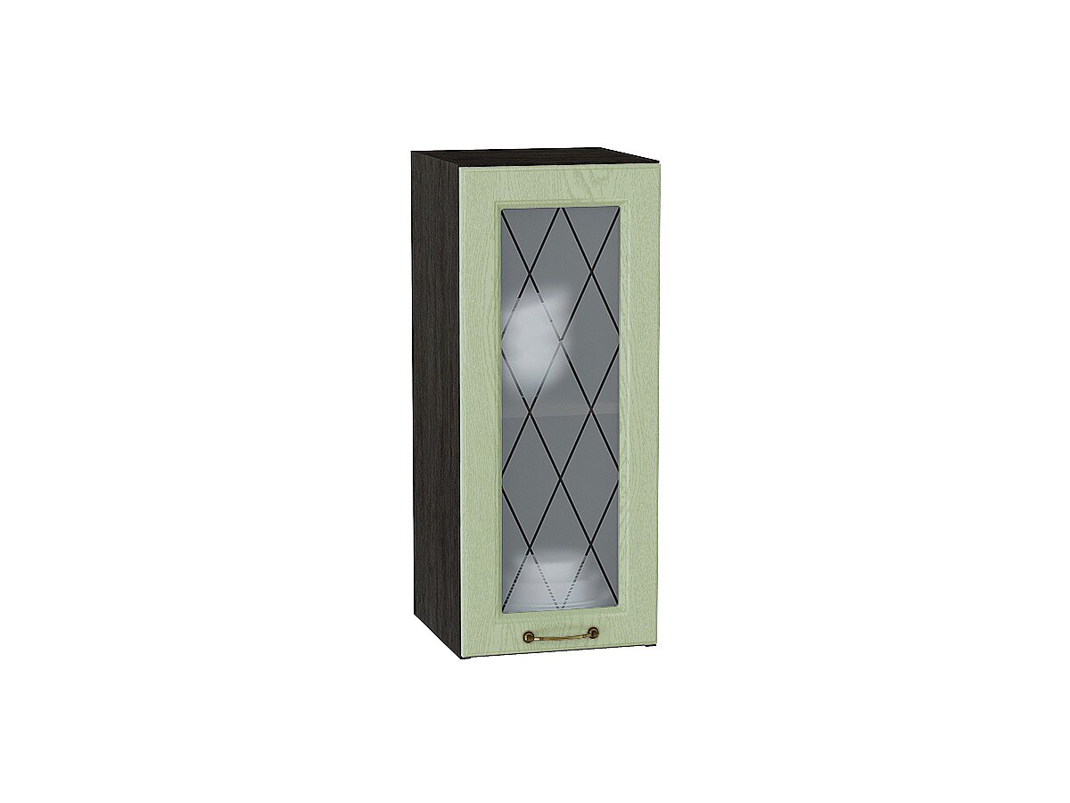 Шкаф верхний с 1-ой остекленной дверцей Ницца Дуб оливковый Graphite 716*300*318