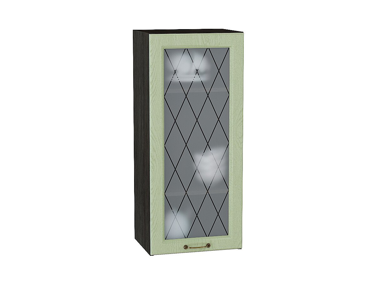 Шкаф верхний с 1-ой остекленной дверцей Ницца Дуб оливковый Graphite 920*400*318