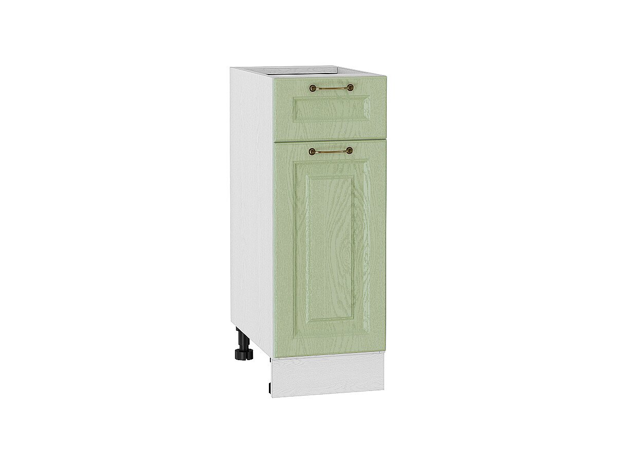 Шкаф нижний с 1-ой дверцей и ящиком Ницца Дуб оливковый Белый 816*300*478