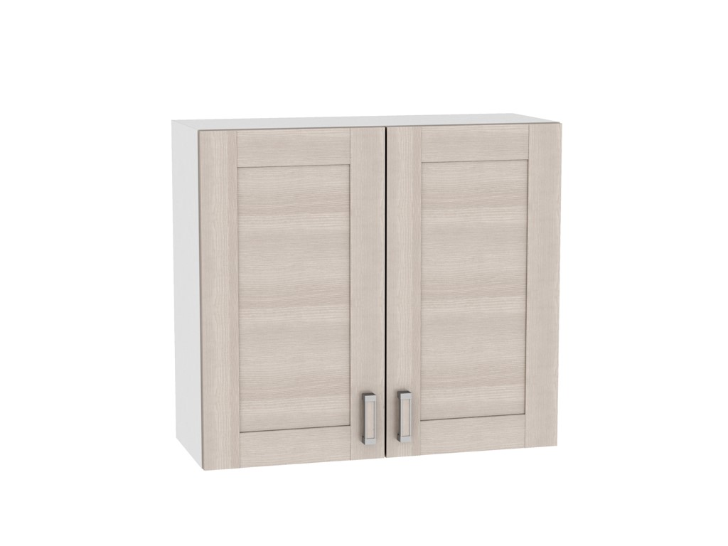 Шкаф верхний с 2-мя дверцами Лофт В 800 Cappuccino Veralinga-Белый