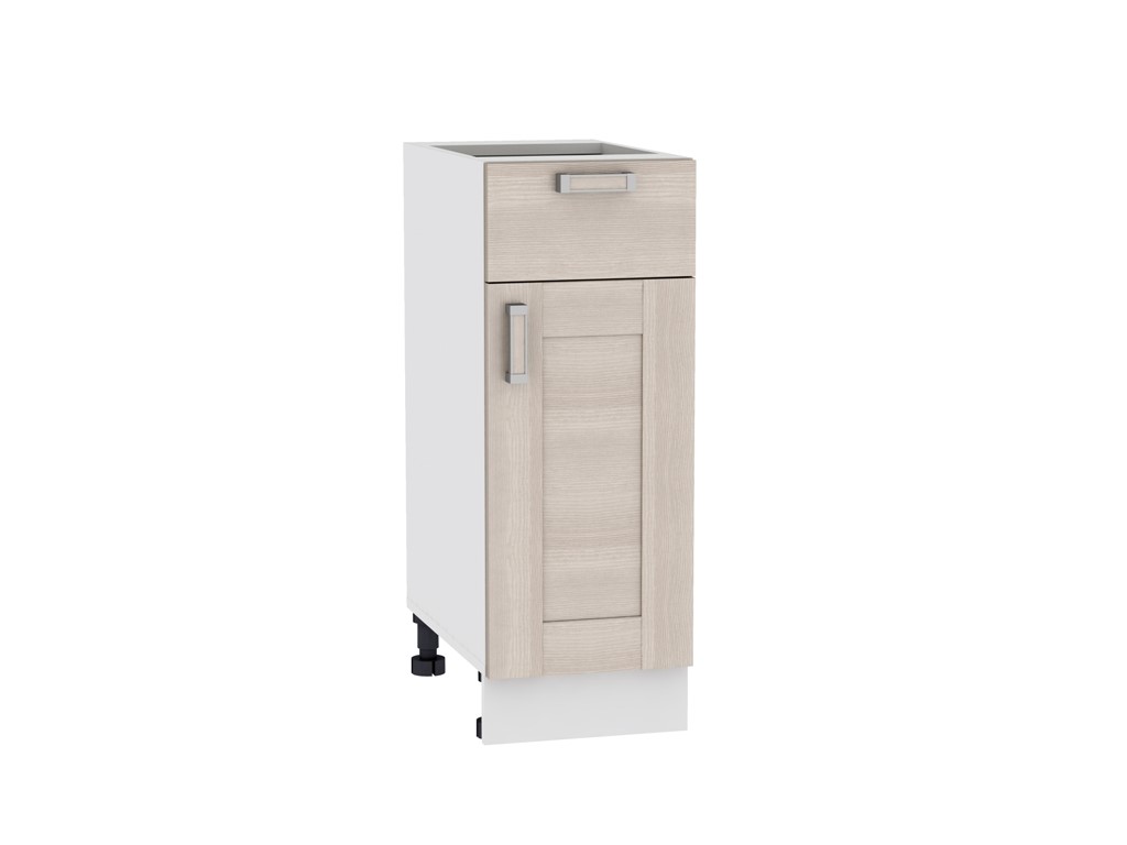 Шкаф нижний с 1-ой дверцей и ящиком Лофт Н 301 Cappuccino Veralinga-Белый