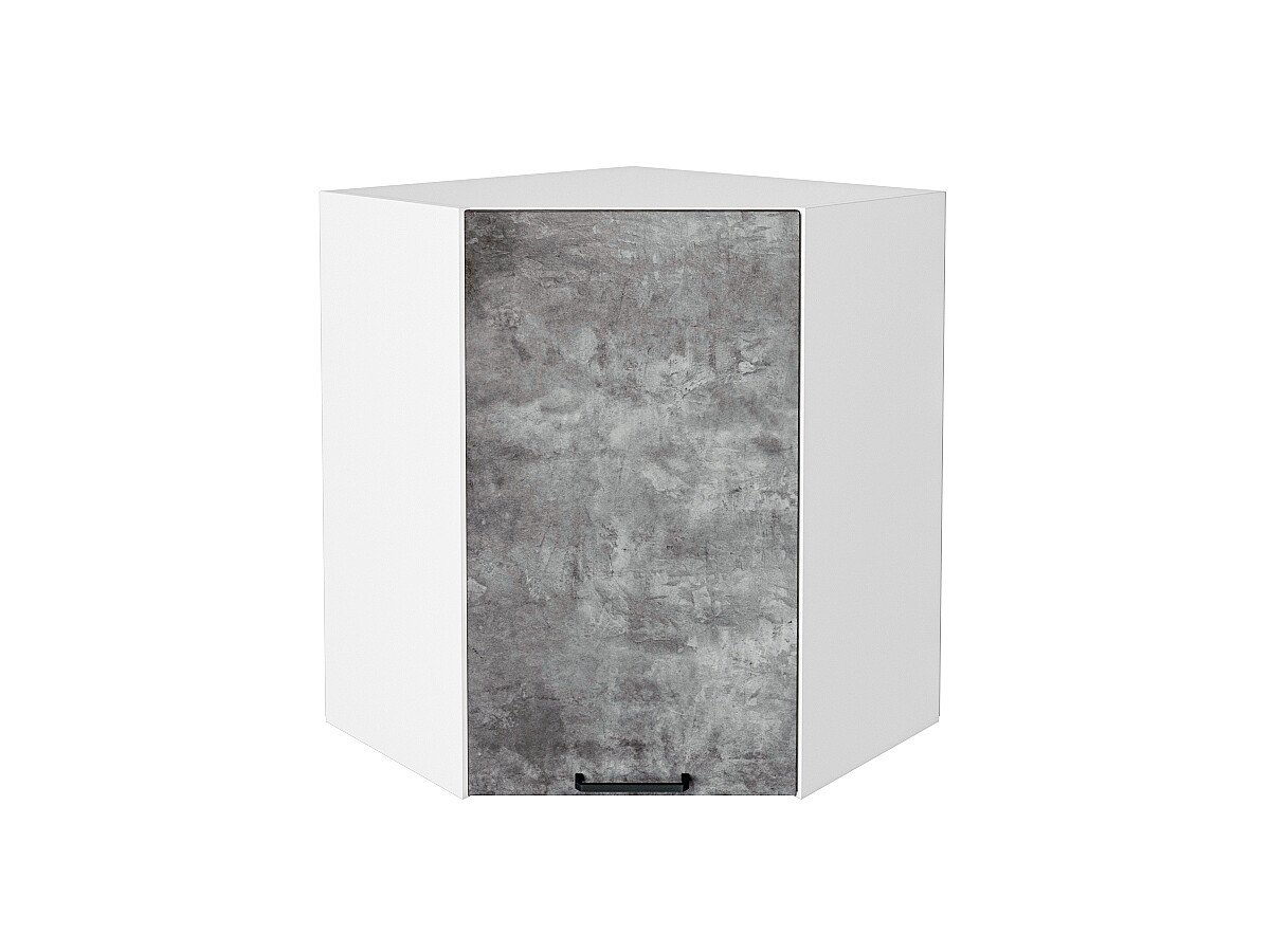 Шкаф верхний угловой Флэт Temple Stone 2S/Белый 716*600*600
