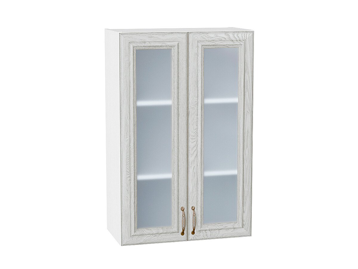 Шкаф верхний с 2-мя остекленными дверцами Шале White Dreamline Белый 920*600*320