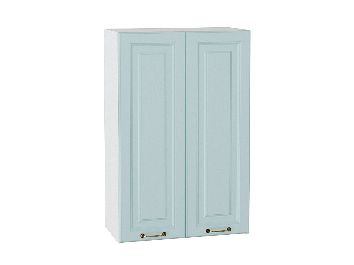 Шкаф верхний с 2-мя дверцами Ницца Голубой Белый 920*600*318