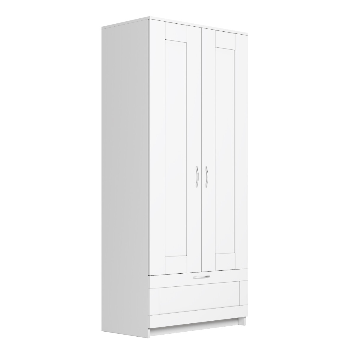 Сириус шкаф комбинированный 2 двери и 1 ящик Белый