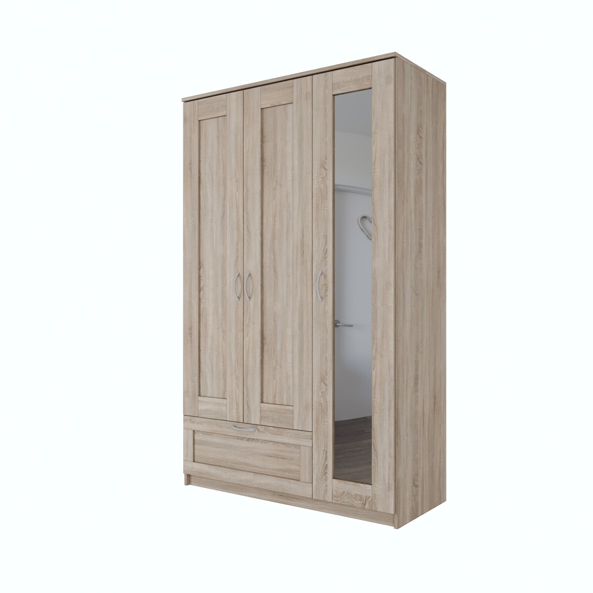 Сириус шкаф комбинированный 3 двери и 1 ящик Сонома