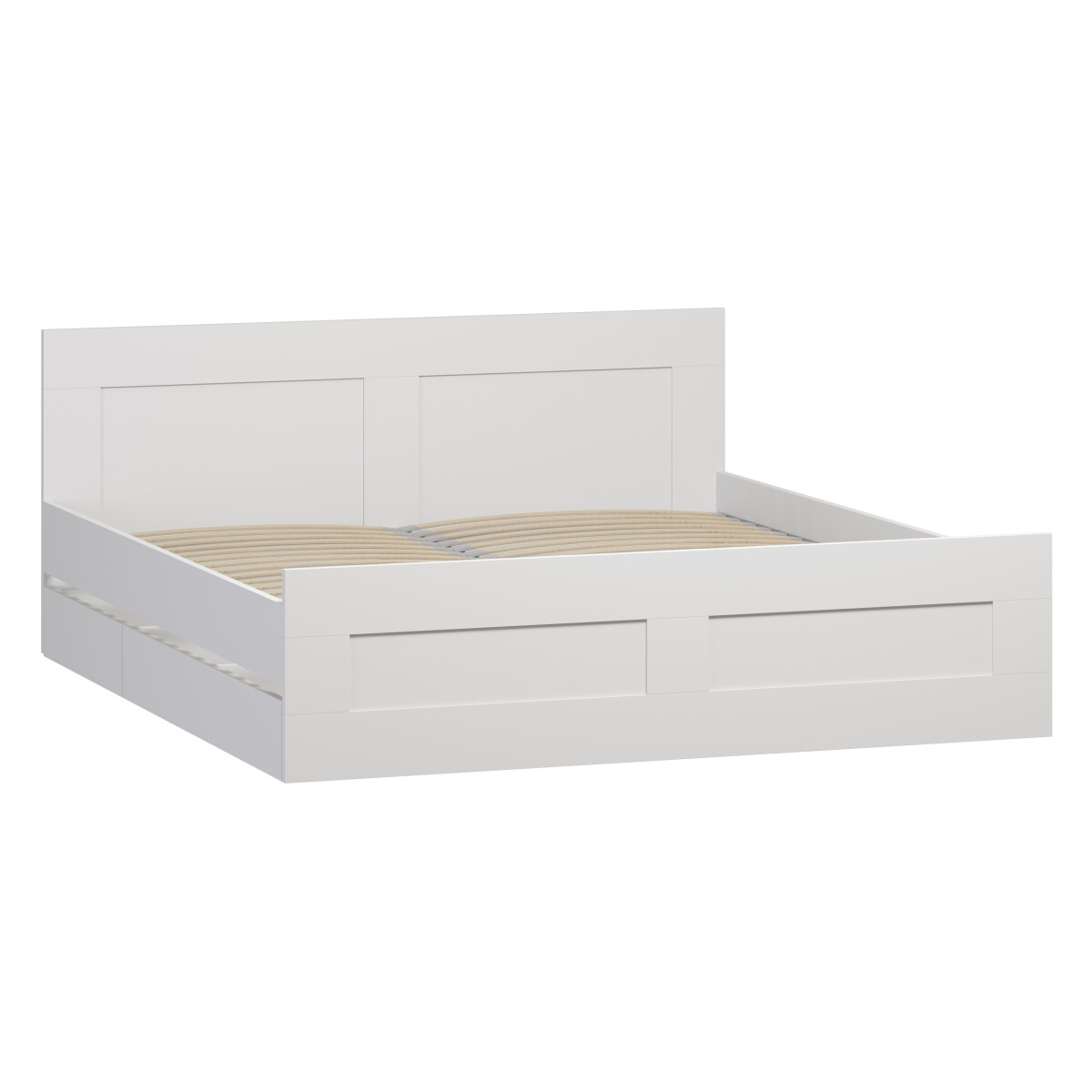 Сириус кровать двойная с ящиками 180х200 Белый