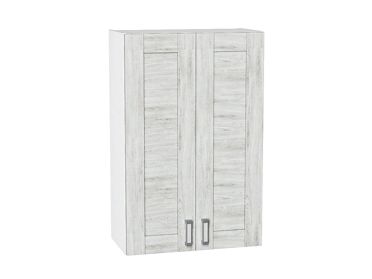 Шкаф верхний с 2-мя дверцами Лофт В 609 Nordic Oak-Белый