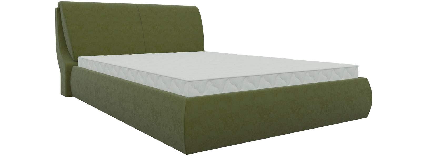 Кровать интерьерная Принцесса Микровельвет Зеленый