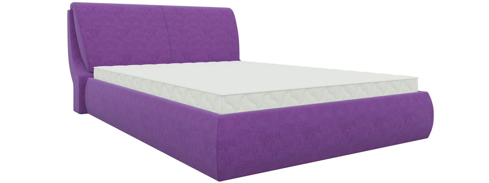 Кровать интерьерная Принцесса Микровельвет Фиолетовый