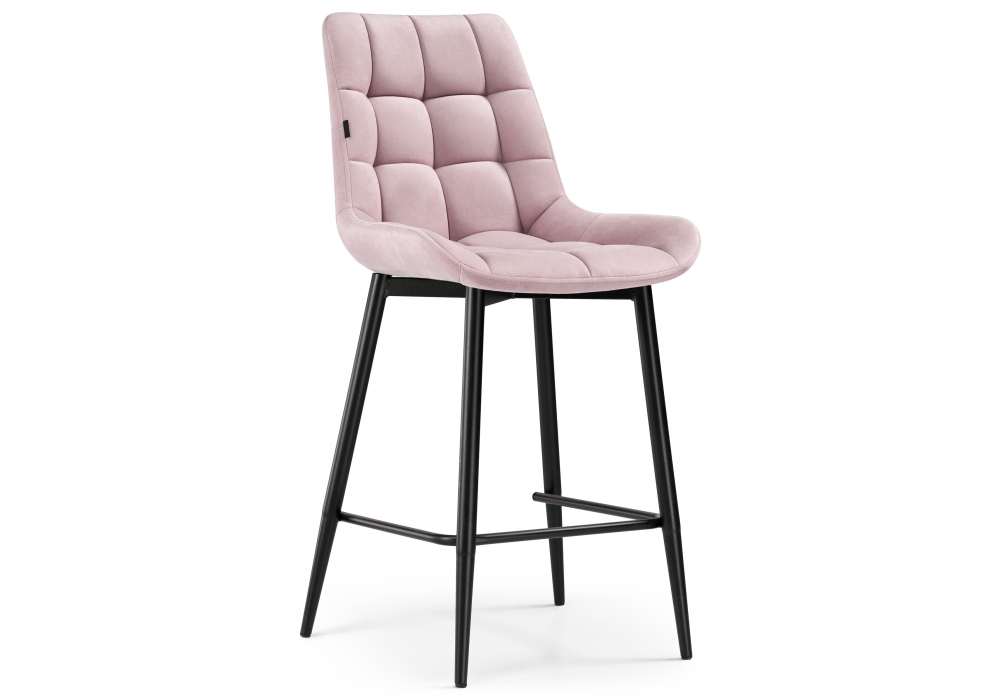 Барный стул Алст розовый/чёрный