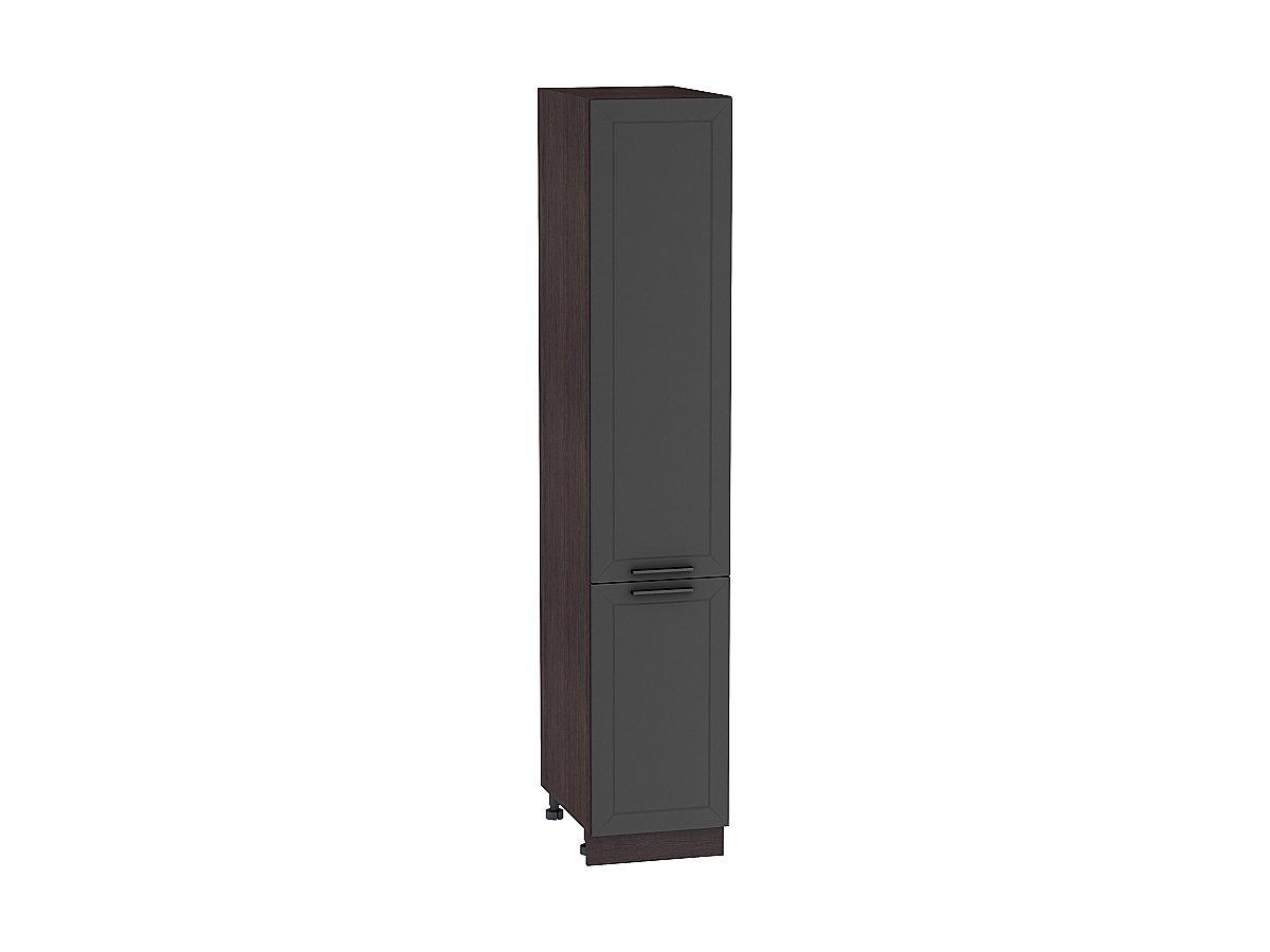 Шкаф пенал с 2-мя дверцами Глетчер 400Н (для верхних шкафов высотой 920) Маренго Силк-Венге