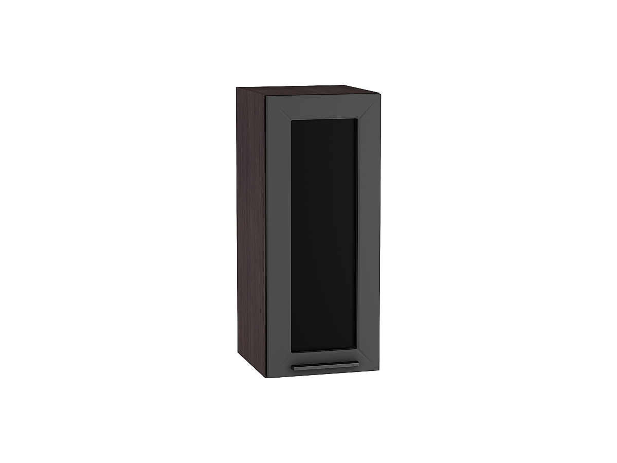 Шкаф верхний с 1-ой остекленной дверцей Глетчер В 300 Маренго Силк-Венге