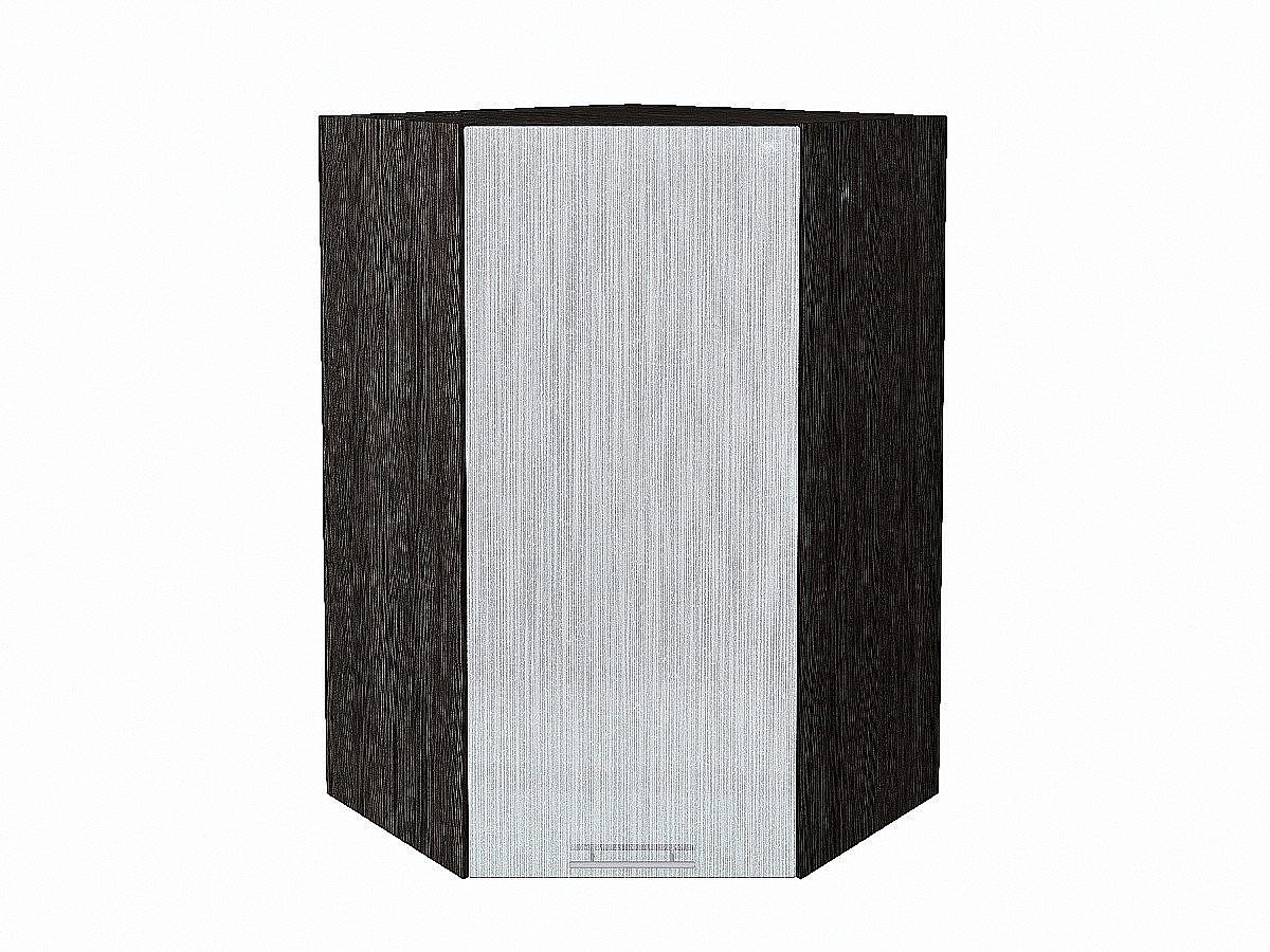 Шкаф верхний угловой Валерия-М Серый металлик дождь светлый Graphite