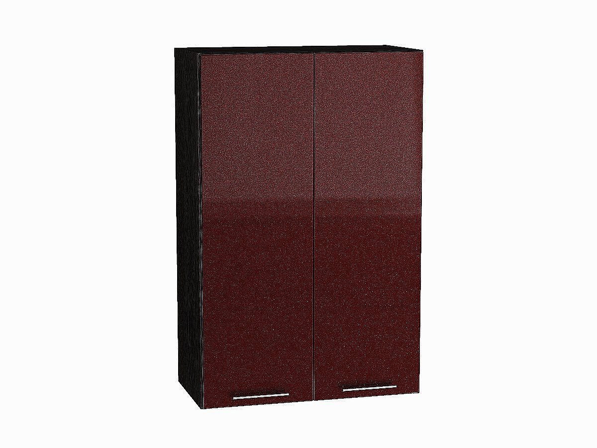 Шкаф верхний с 2-мя дверцами Валерия-М Гранатовый металлик Graphite
