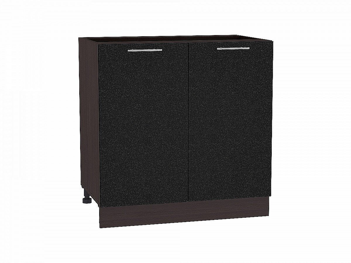 Шкаф нижний с 2-мя дверцами Валерия-М Черный металлик Graphite