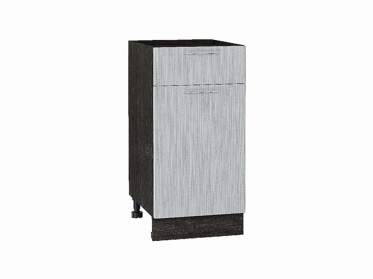 Шкаф нижний с 1-ой дверцей и ящиком Валерия-М Серый металлик дождь светлый Graphite