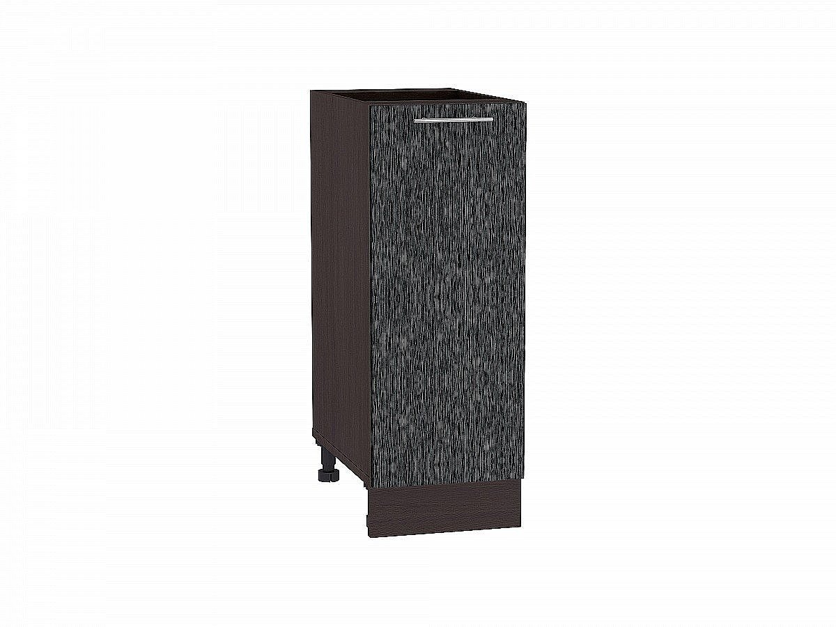 Шкаф нижний с 1-ой дверцей Валерия-М Черный металлик дождь Graphite