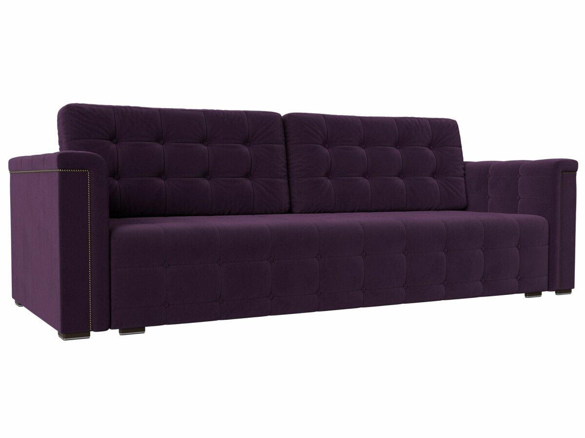 Прямой диван Лига-002 Велюр Фиолетовый