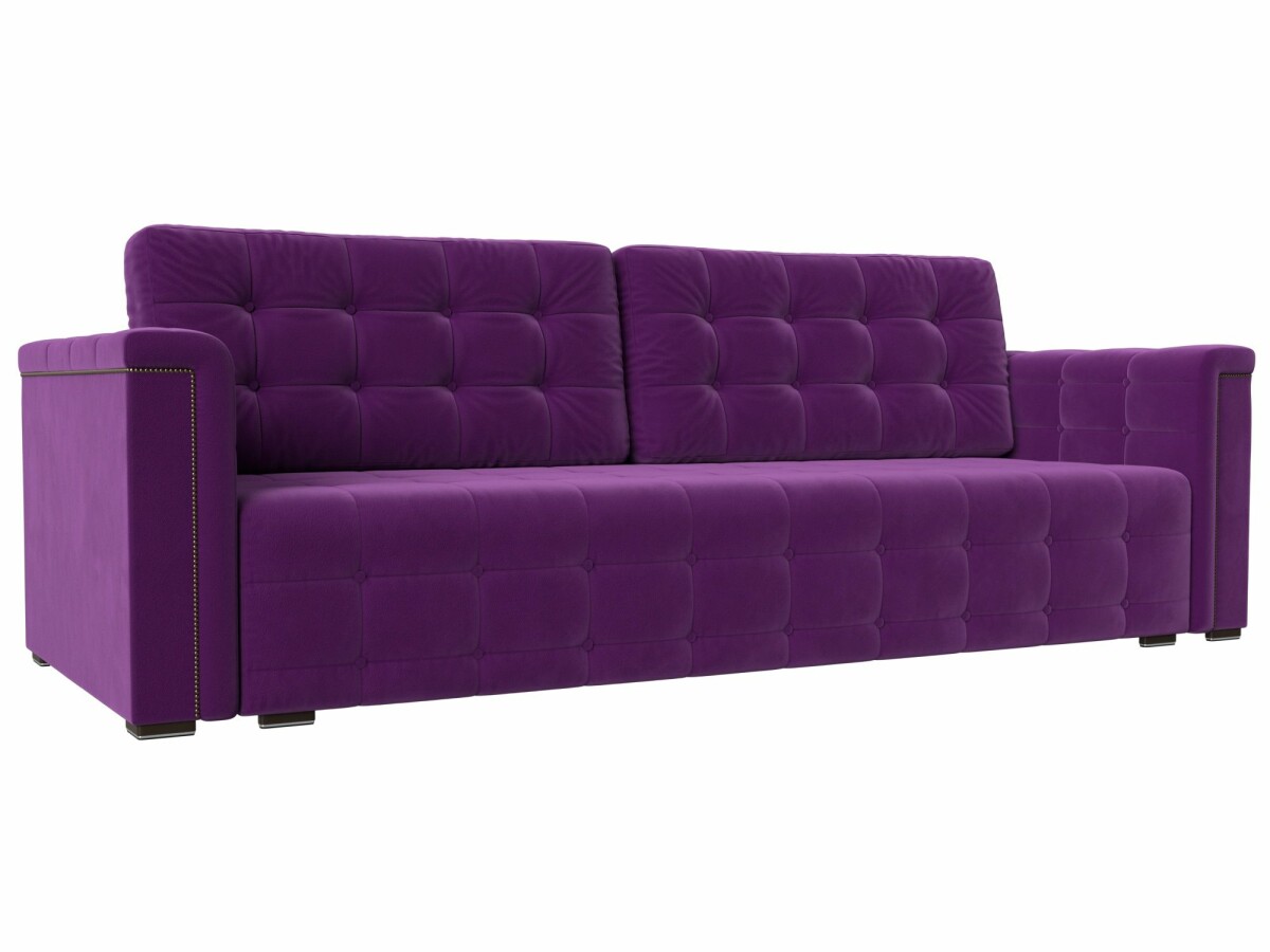 Прямой диван Лига-002 Микровельвет Фиолетовый