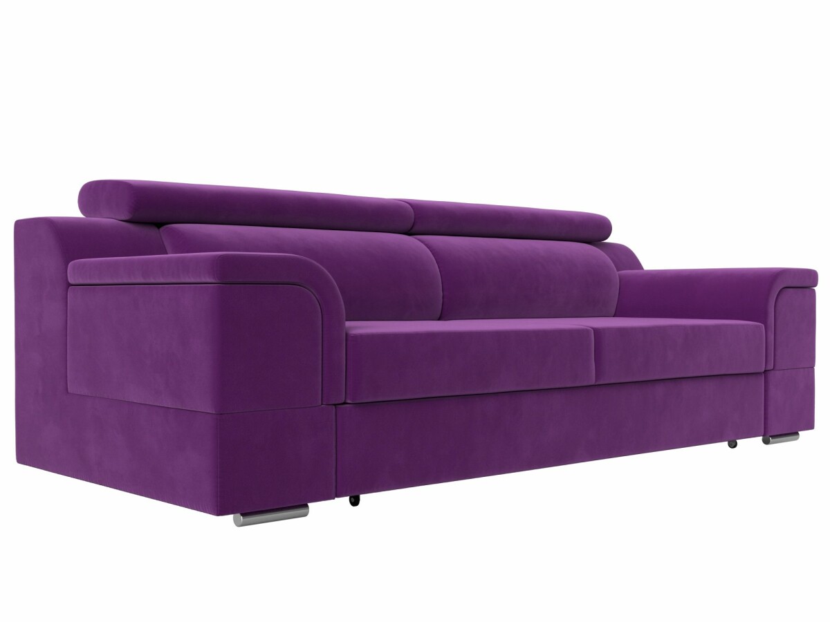 Прямой диван Лига-003 Микровельвет Фиолетовый