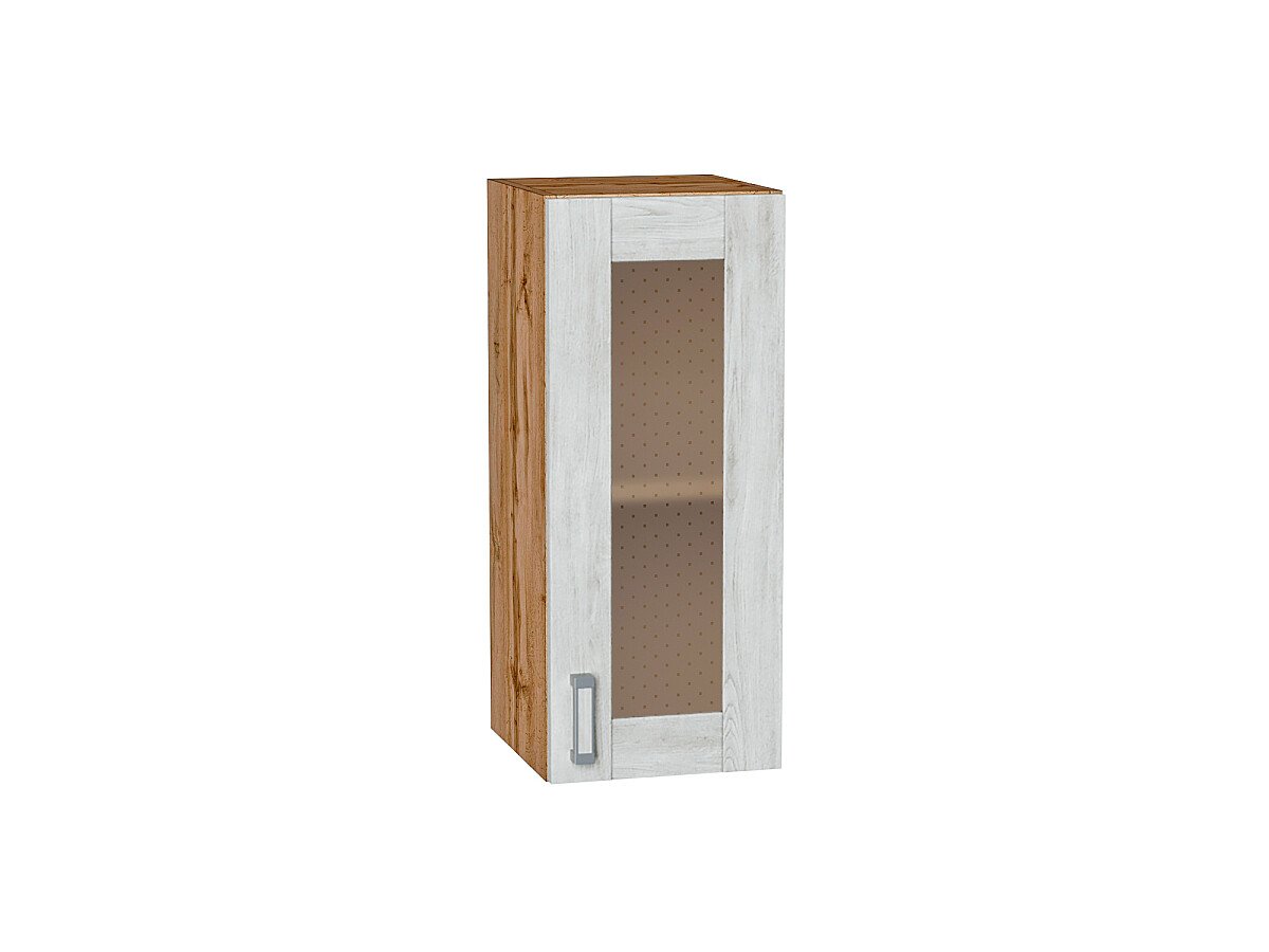 Шкаф верхний с 1-ой остекленной дверцей Лофт Nordic Oak Дуб Вотан 716*300*320