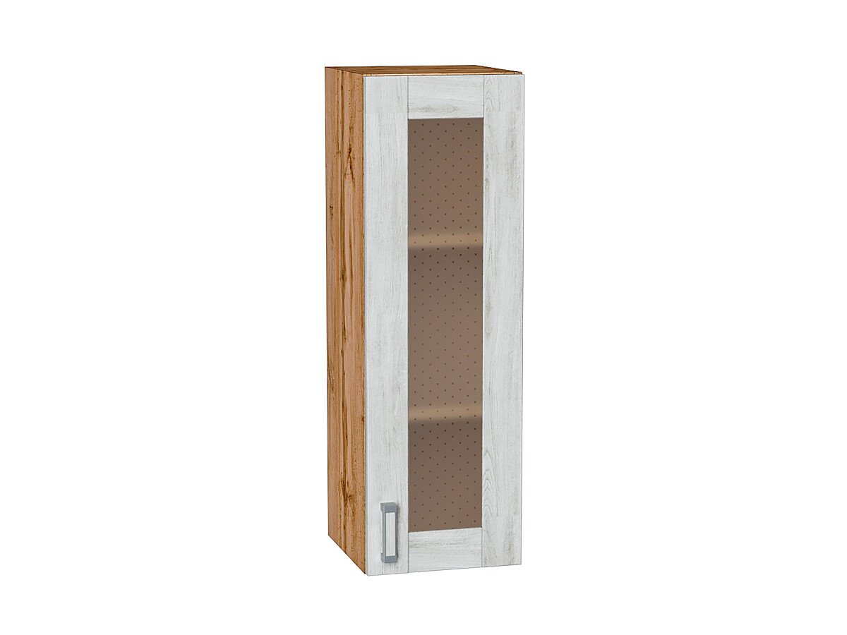 Шкаф верхний с 1-ой остекленной дверцей Лофт Nordic Oak Дуб Вотан 920*300*320