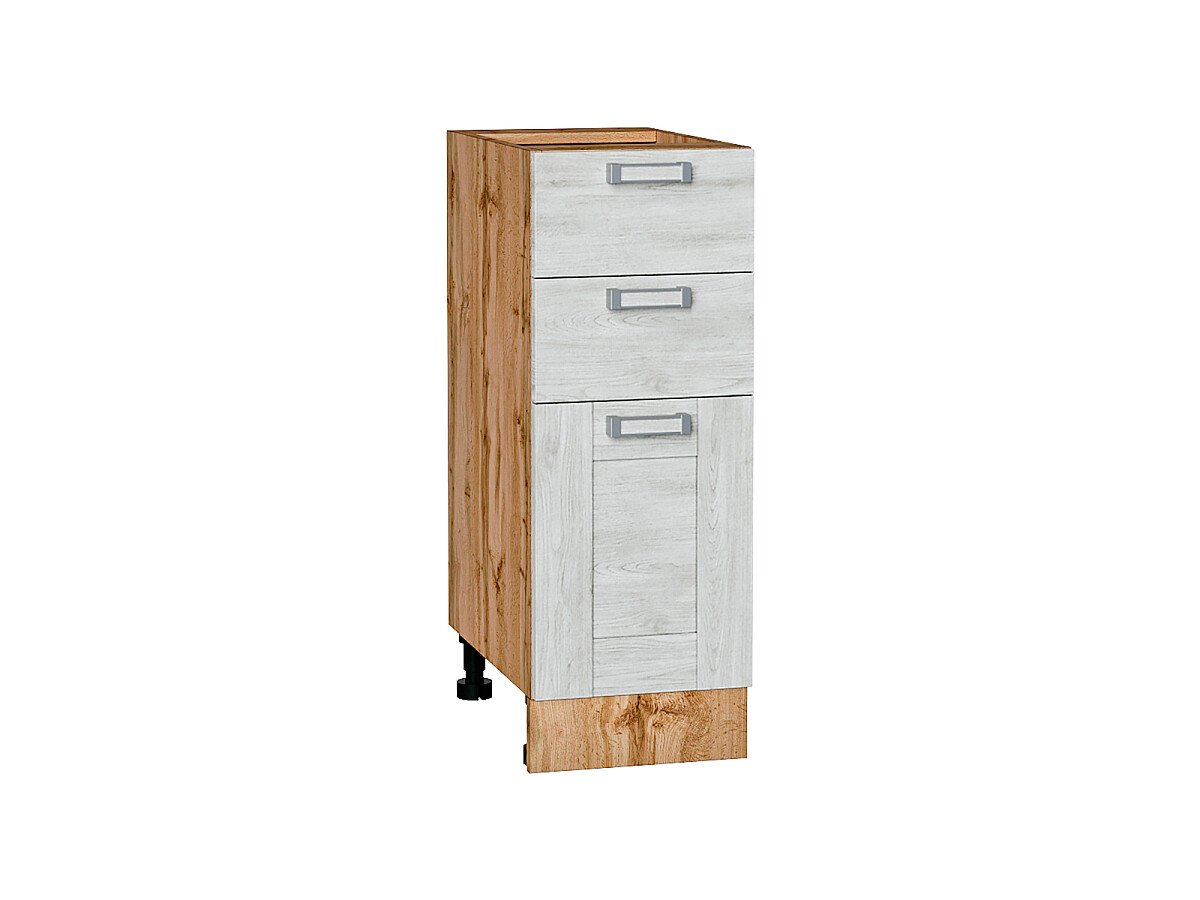 Шкаф нижний с 3-мя ящиками Лофт Nordic Oak Дуб Вотан 816*300*480