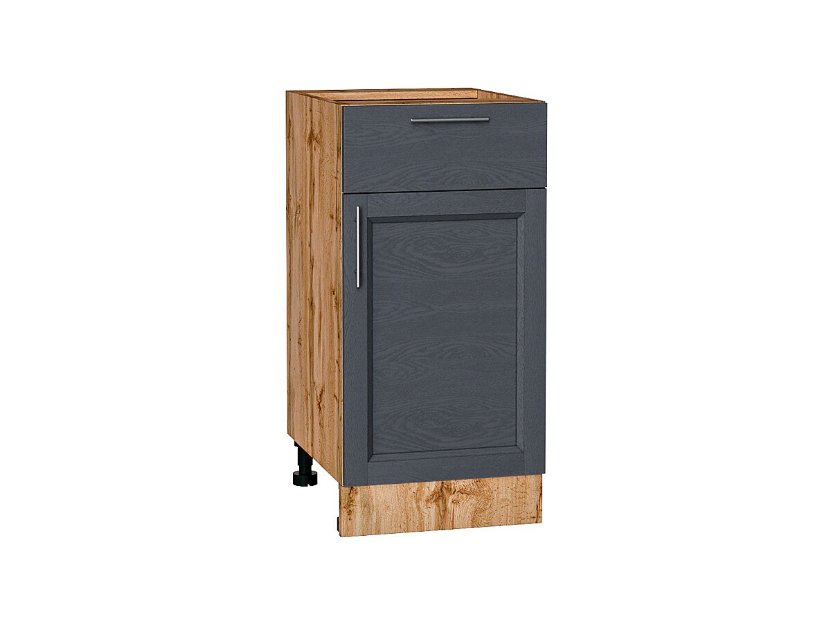 Шкаф нижний с 1-ой дверцей и ящиком Сканди Graphite Softwood Дуб Вотан 816*400*480