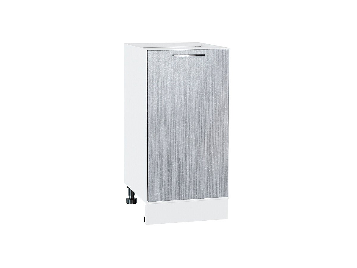 Шкаф нижний с 1-ой дверцей Валерия-М Серый металлик дождь светлый Белый 816*400*478