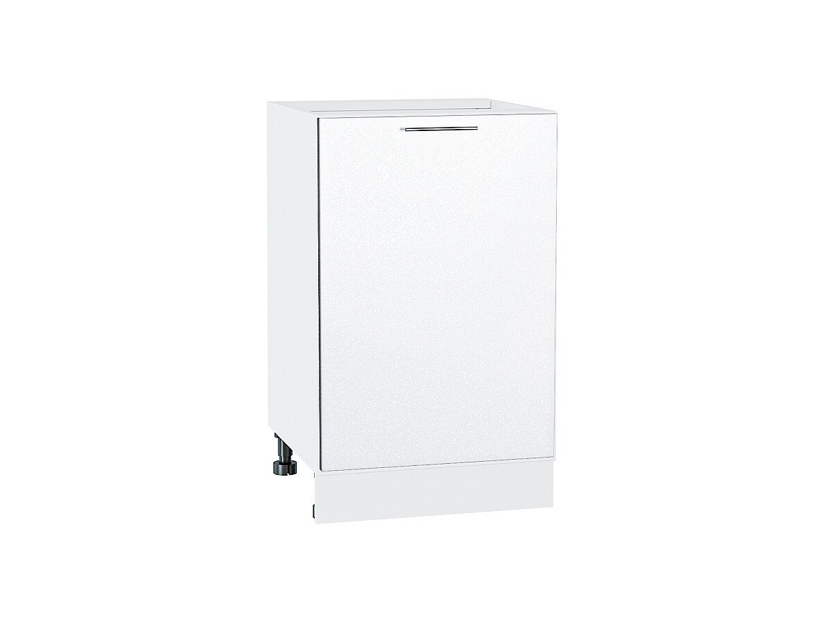Шкаф нижний с 1-ой дверцей Валерия-М Белый металлик Белый 816*500*478